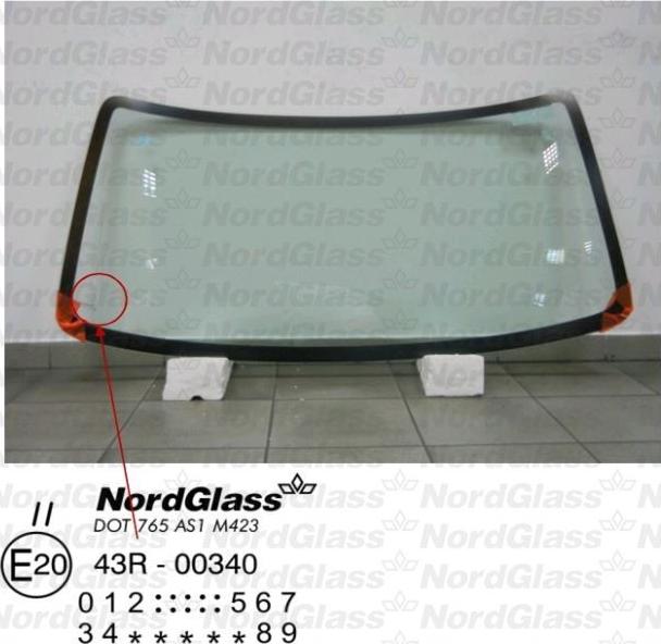 NordGlass 4044285 - Вітрове скло autocars.com.ua