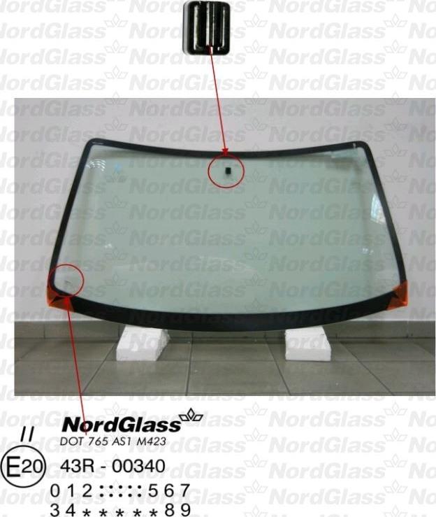 NordGlass 4044357 - Вітрове скло autocars.com.ua