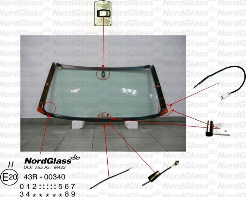 NordGlass 4044364 - Вітрове скло autocars.com.ua