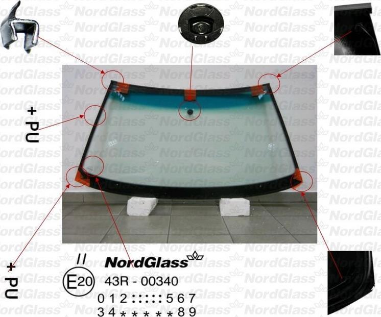 NordGlass 4044368 - Вітрове скло autocars.com.ua