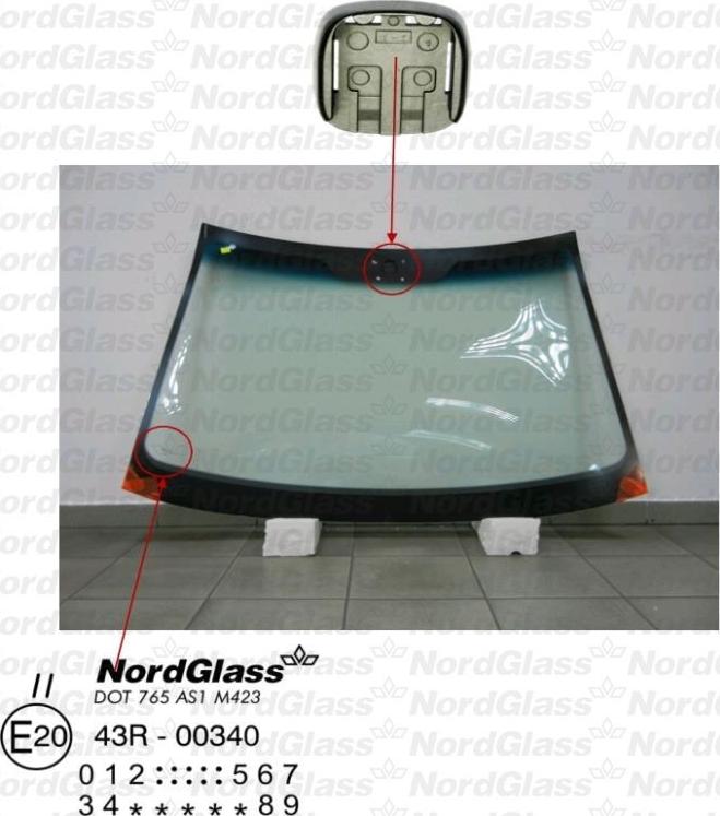 NordGlass 4044374 - Вітрове скло autocars.com.ua