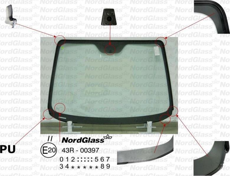 NordGlass 4044400 - Вітрове скло autocars.com.ua