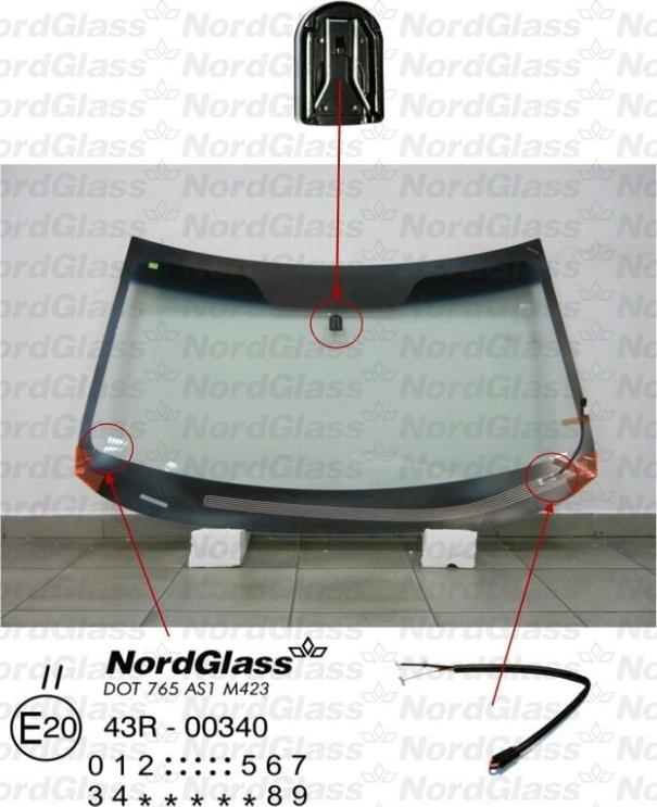 NordGlass 4044460 - Вітрове скло autocars.com.ua