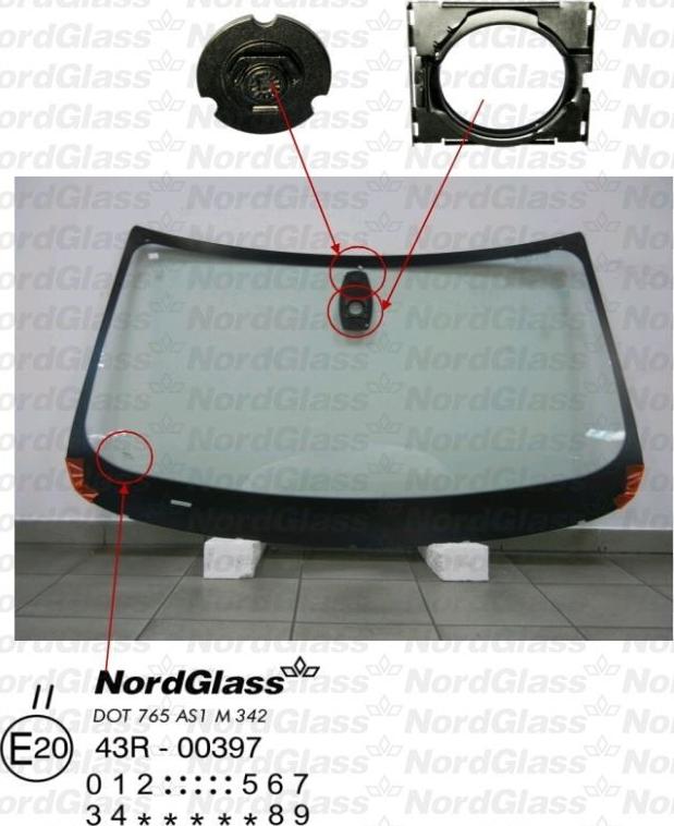 NordGlass 4044464 - Вітрове скло autocars.com.ua