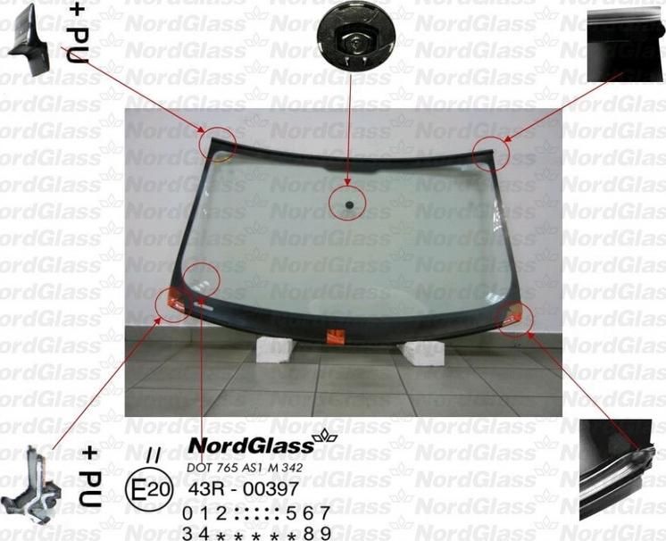 NordGlass 4044467 - Вітрове скло autocars.com.ua