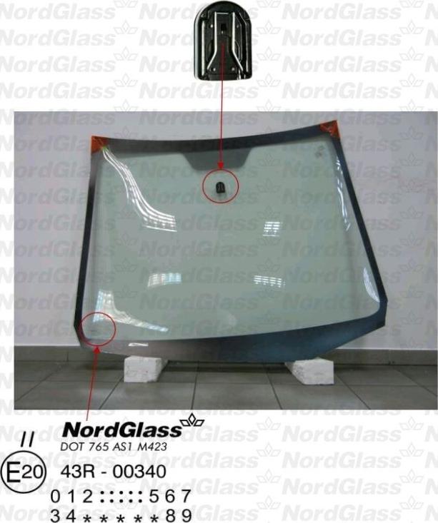 NordGlass 4044470 - Вітрове скло autocars.com.ua