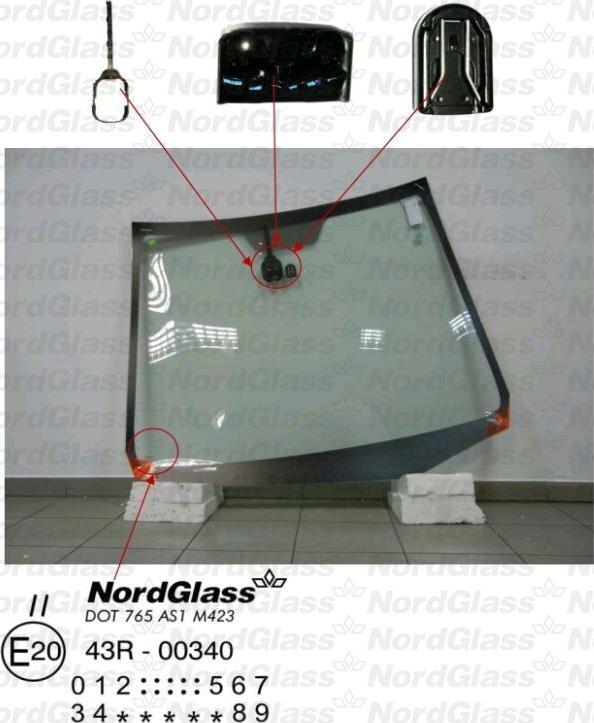 NordGlass 4044472 - Вітрове скло autocars.com.ua