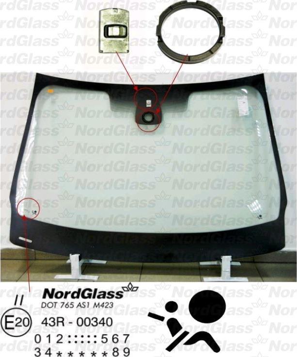 NordGlass 4044482 - Вітрове скло autocars.com.ua