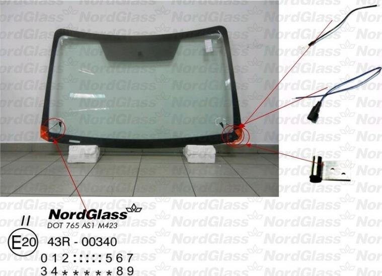 NordGlass 4044486 - Вітрове скло autocars.com.ua