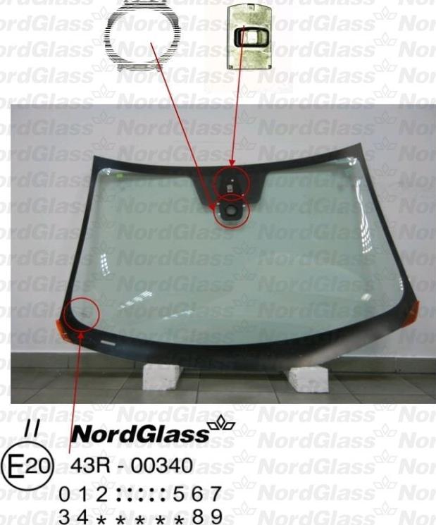 NordGlass 4044497 - Вітрове скло autocars.com.ua