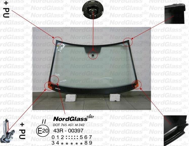 NordGlass 4044508 - Вітрове скло autocars.com.ua