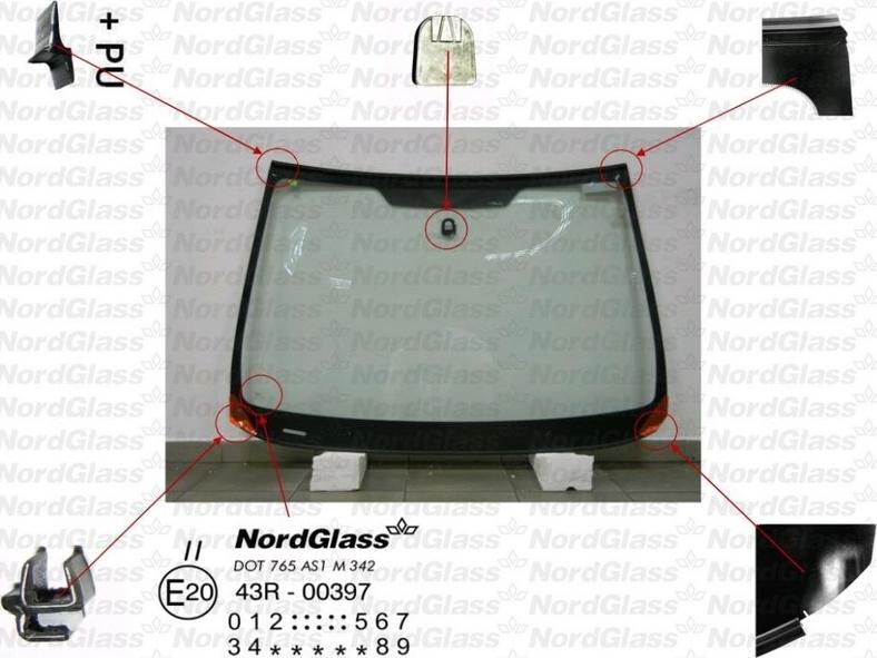 NordGlass 4044519 - Ветровое стекло avtokuzovplus.com.ua