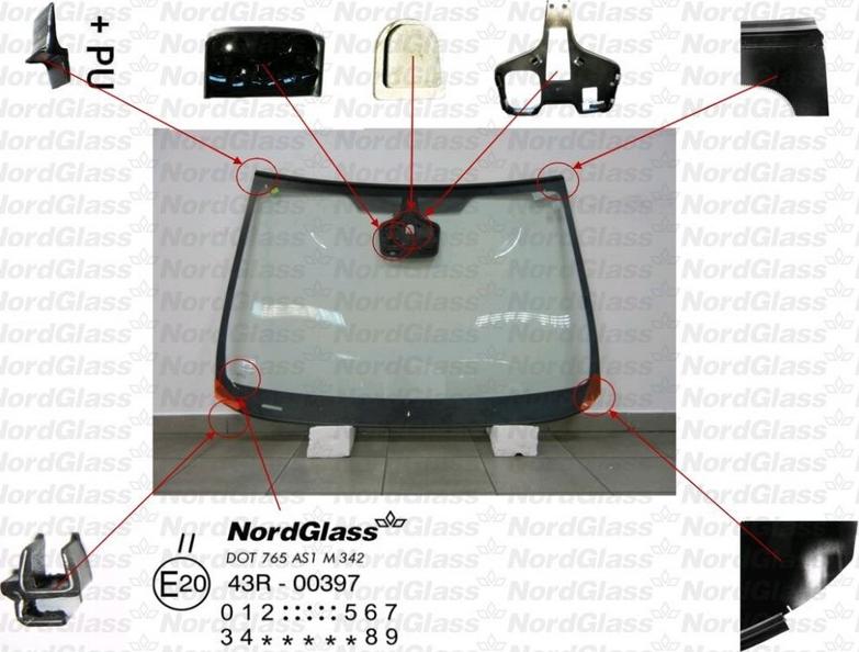 NordGlass 4044520 - Ветровое стекло avtokuzovplus.com.ua