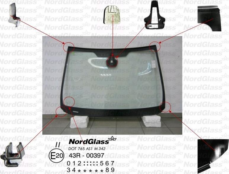 NordGlass 4044522 - Вітрове скло autocars.com.ua