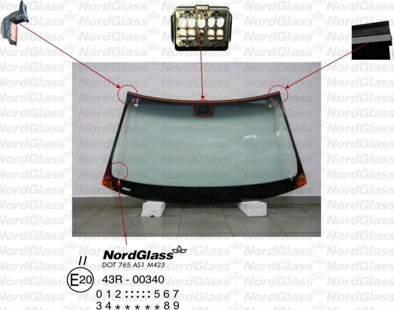 NordGlass 4044531 - Ветровое стекло avtokuzovplus.com.ua