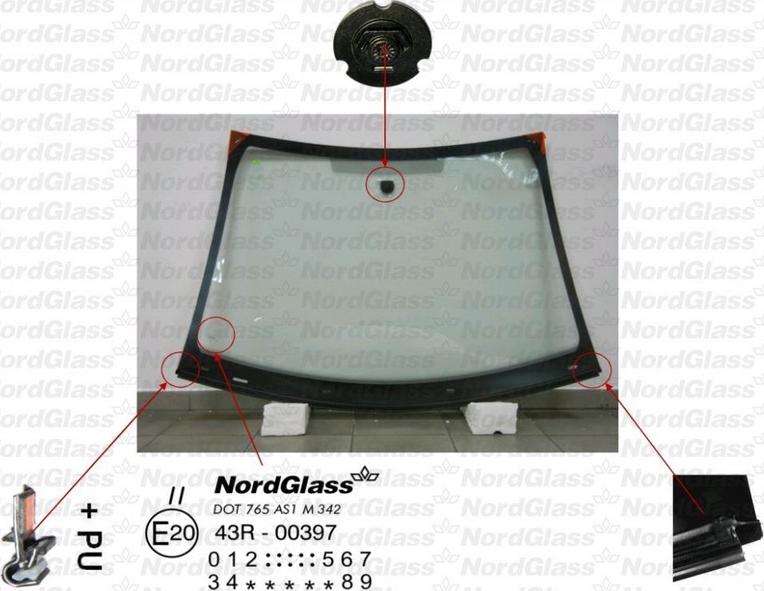 NordGlass 4044542 - Вітрове скло autocars.com.ua