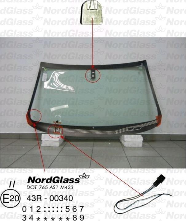 NordGlass 4044550 - Вітрове скло autocars.com.ua