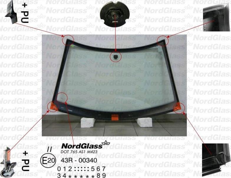 NordGlass 4044561 - Ветровое стекло avtokuzovplus.com.ua