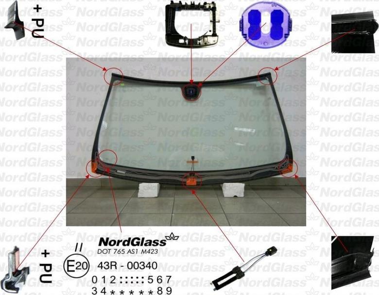 NordGlass 4044578 - Ветровое стекло avtokuzovplus.com.ua