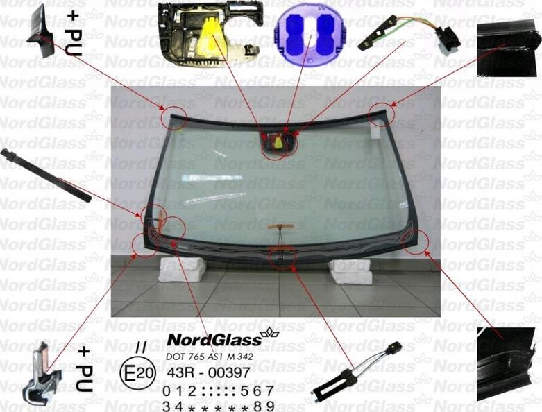 NordGlass 4044579 - Ветровое стекло avtokuzovplus.com.ua