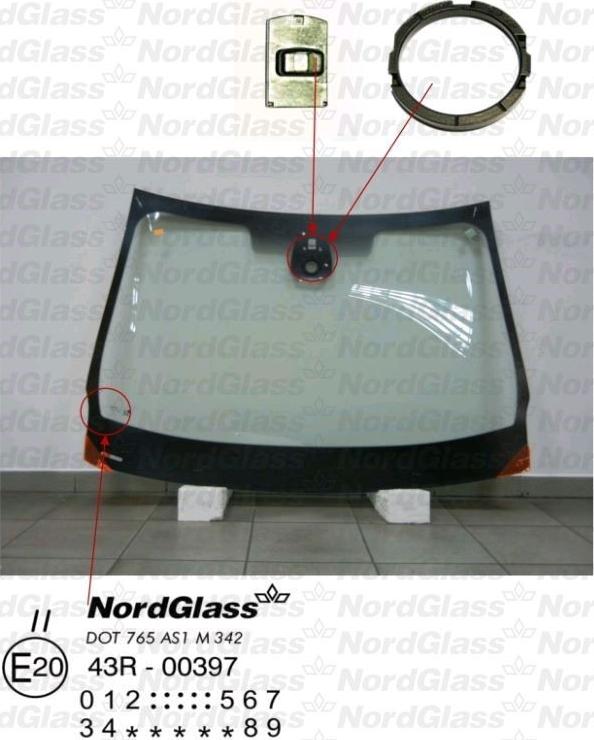NordGlass 4044580 - Ветровое стекло avtokuzovplus.com.ua