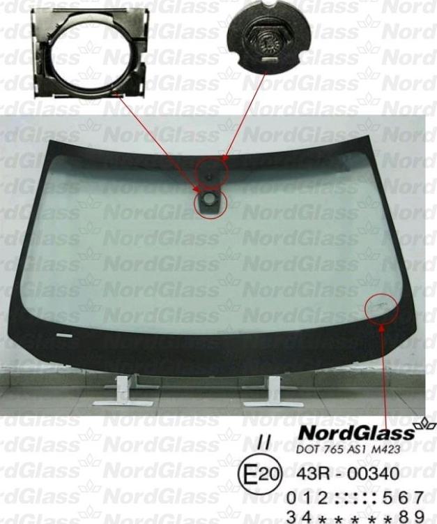 NordGlass 4044582 - Вітрове скло autocars.com.ua
