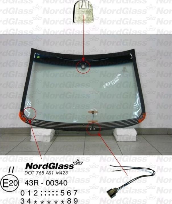 NordGlass 4044586 - Вітрове скло autocars.com.ua