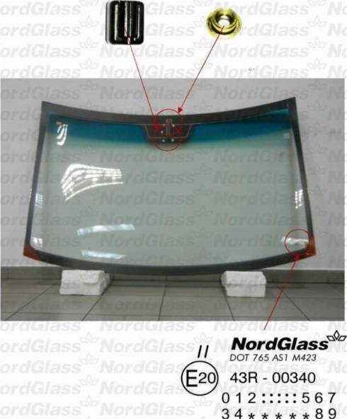 NordGlass 4044589 - Вітрове скло autocars.com.ua