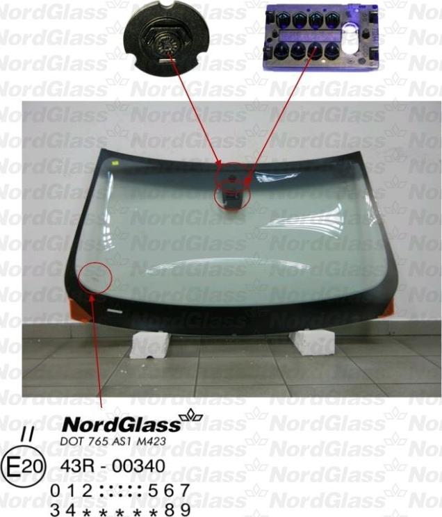 NordGlass 4044594 - Вітрове скло autocars.com.ua