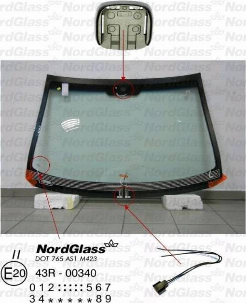 NordGlass 4044977 - Вітрове скло autocars.com.ua