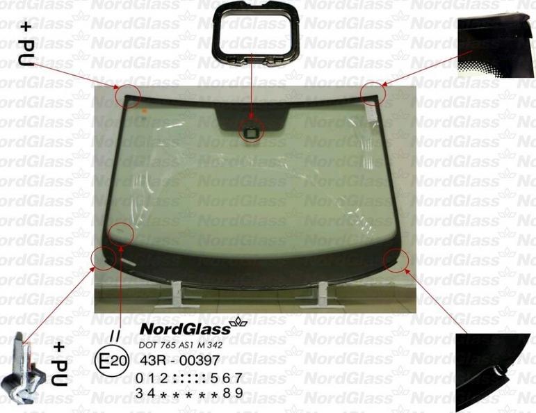 NordGlass 4044628 - Вітрове скло autocars.com.ua