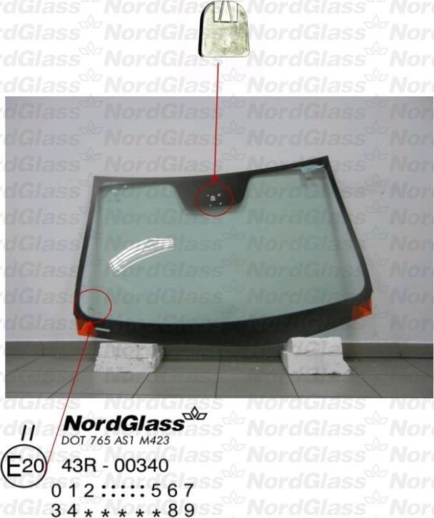 NordGlass 4044639 - Вітрове скло autocars.com.ua