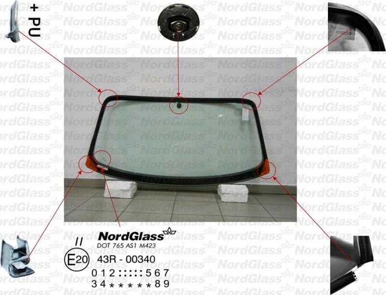 NordGlass 4044656 - Вітрове скло autocars.com.ua