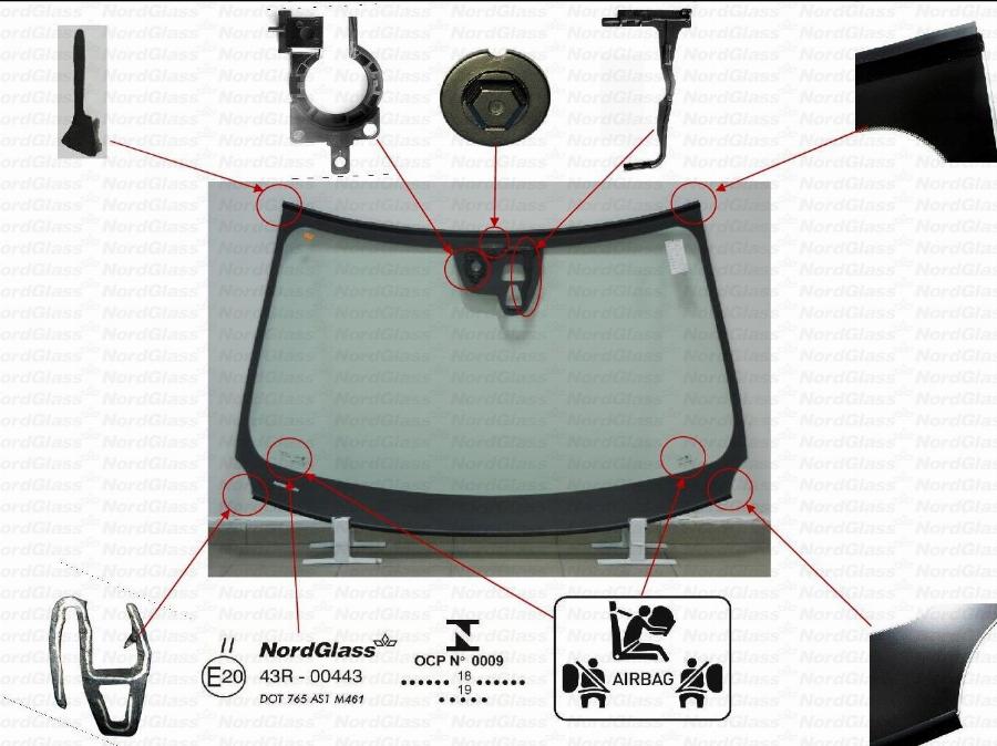 NordGlass 4044660 - Вітрове скло autocars.com.ua