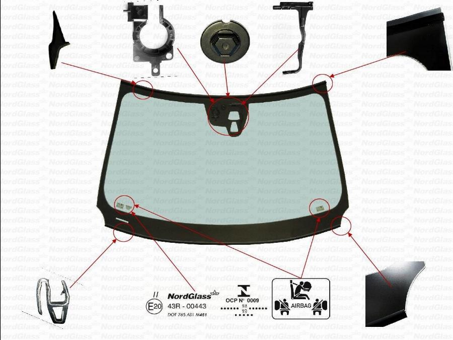 NordGlass 4044661 - Вітрове скло autocars.com.ua