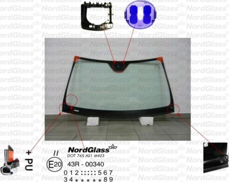 NordGlass 4044669 - Вітрове скло autocars.com.ua