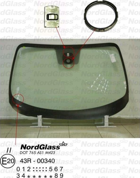 NordGlass 4044672 - Вітрове скло autocars.com.ua