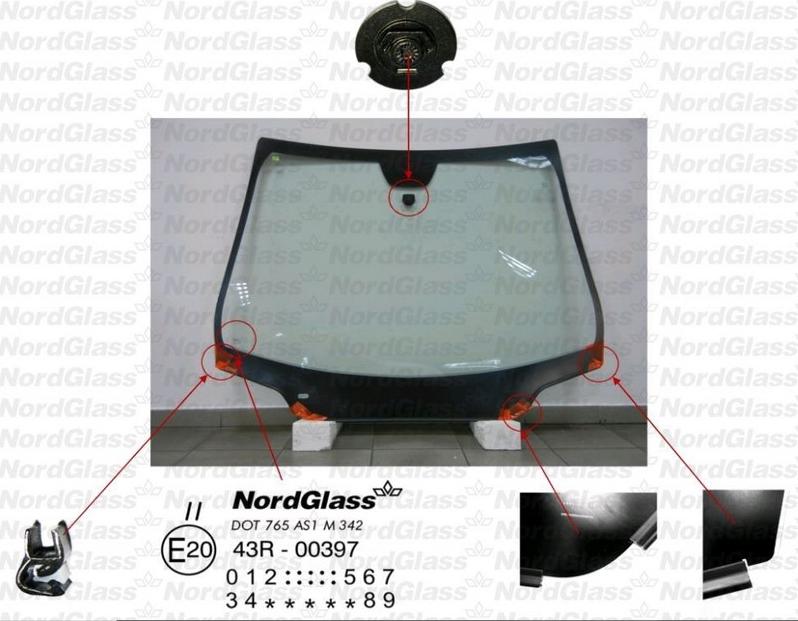 NordGlass 4044688 - Вітрове скло autocars.com.ua