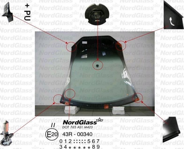 NordGlass 4044698 - Вітрове скло autocars.com.ua