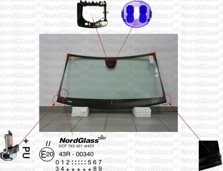 NordGlass 4044704 - Вітрове скло autocars.com.ua