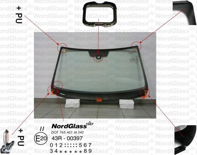 NordGlass 4044706 - Вітрове скло autocars.com.ua