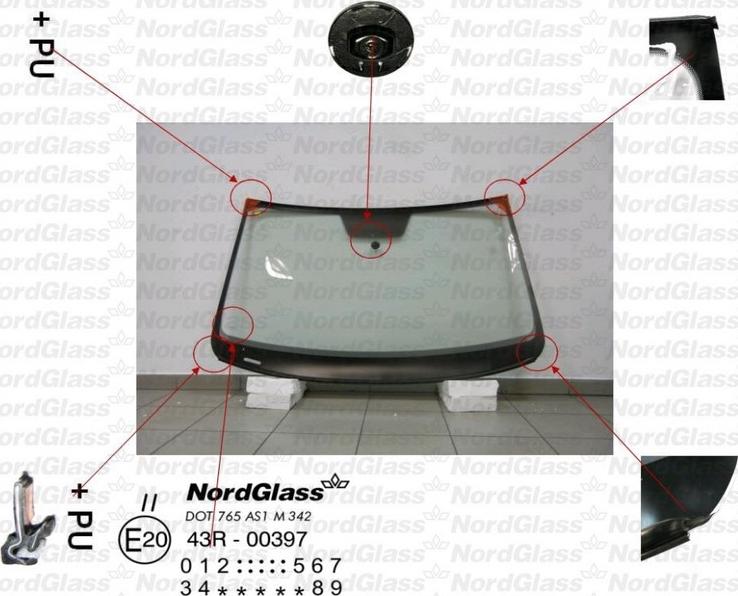 NordGlass 4044707 - Вітрове скло autocars.com.ua