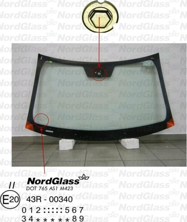 NordGlass 4044713 - Вітрове скло autocars.com.ua