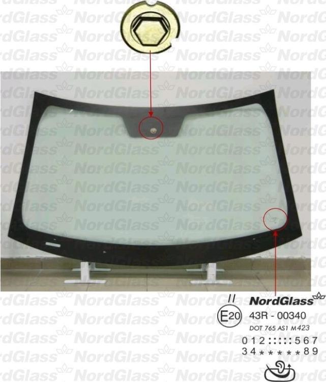 NordGlass 4044714 - Вітрове скло autocars.com.ua