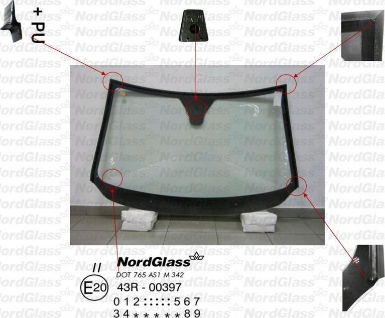 NordGlass 4044728 - Вітрове скло autocars.com.ua