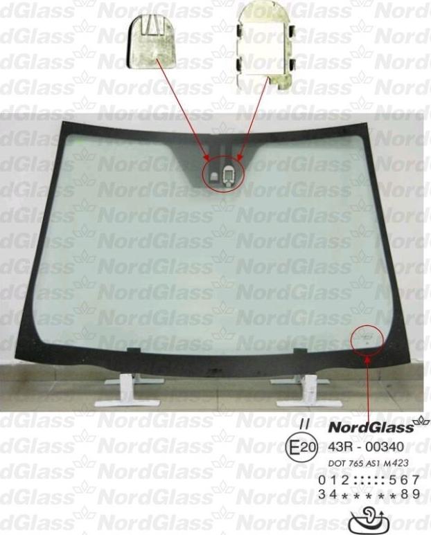 NordGlass 4044732 - Вітрове скло autocars.com.ua