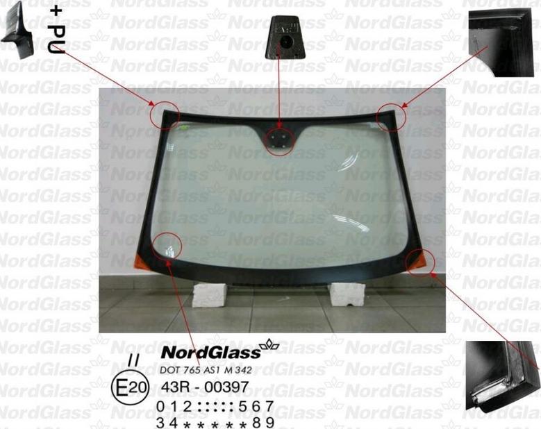 NordGlass 4044748 - Вітрове скло autocars.com.ua