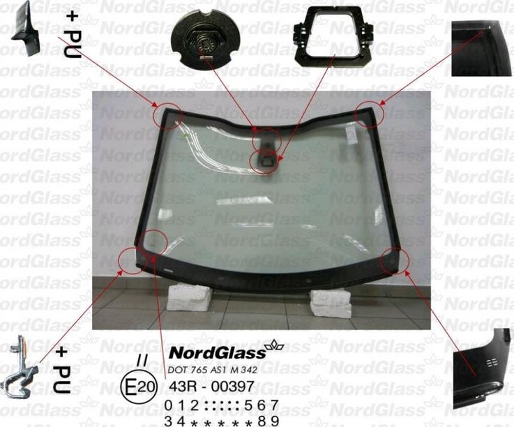 NordGlass 4044754 - Вітрове скло autocars.com.ua