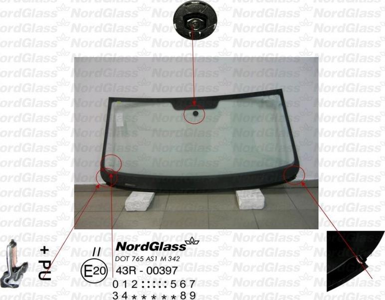NordGlass 4044774 - Вітрове скло autocars.com.ua
