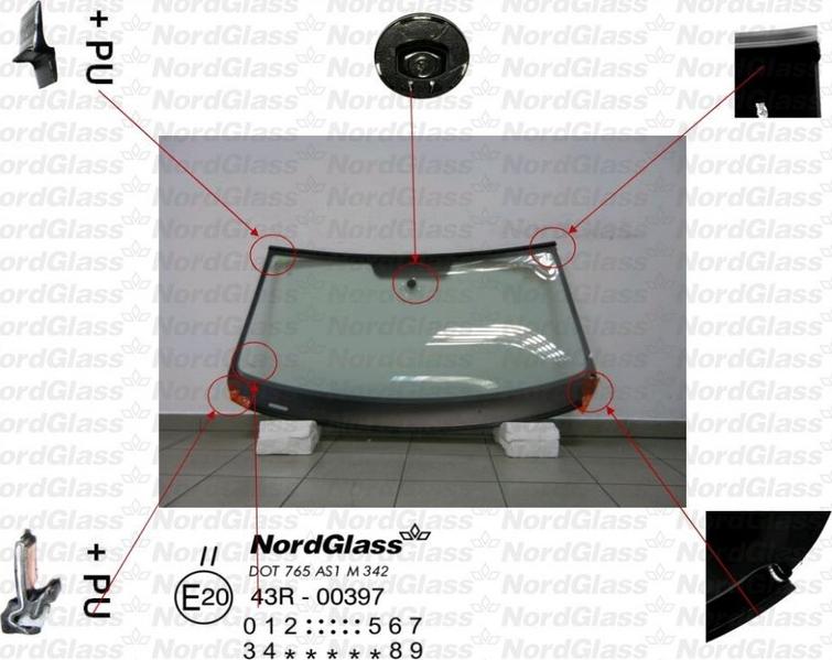 NordGlass 4044777 - Вітрове скло autocars.com.ua
